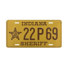Indiana Sheriff License Plate Personalized Custom Name Number Vintage Style 12x6 picture
