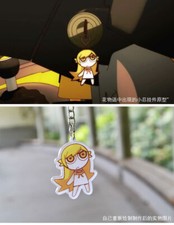 Gift Anime Keyring Bakemonogatari Oshino Shinobu Key Chain Kawaii Key Ring picture