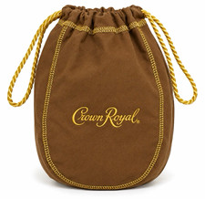 Lot of 35 Crown Royal Vanilla 750ml Brown Gold Drawstring Bags Pouches Crafts picture