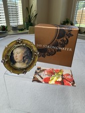 Jay Strongwater Agatha Swarovski Crystal Enamel Round Gold Photo Frame 3
