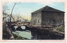 1907-15 New Bedford MA Postcard Massachusetts Bridge at Head of the River Houses picture