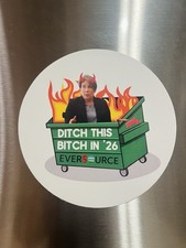 ANTI Maura Healey 5 Inch Round MAGNET Funny Political Humor Decal picture