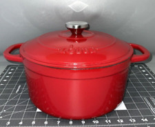 Lodge Enameled Cast Iron 5.5 Quart Dutch Oven Cookware Pot Indigo Red picture