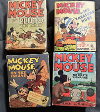 4 Walt Disney books , Mickey Mouse on sky island, Mickey Mouse & Pluto the racer picture