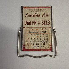 Ad Small Desk Mirror/Calendar 1958 