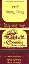 La Comedia Dinner Theatre Springboro OH Vintage Matchbook Cover 1970s picture