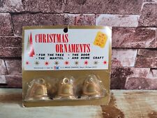 Vtg S.S. Kresge Detroit Kmart Brass Ringing Bells Christmas Ornament Sealed NOS picture