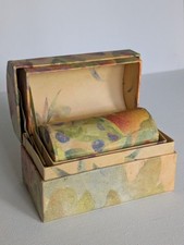  Nesting Cardboard / Paper Small Trinket/ Jewelry Boxes Set of 3  Floral Design  picture