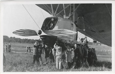 Vintage Graf Zeppelin LZ-127 Airship Ground Crew Propeller Photo Postcard picture