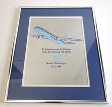 Boeing 757-200 Official Presentation Lithograph May 1984 LTS Airline Delivery picture