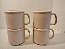 Vintage Tupperware, Set of 4 Mugs, Desert Peach/Pink Melamine, Stackable, 1970s picture