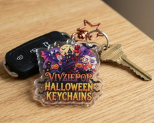 HALLOWEEN VIVZIEPOP KEYCHAINS  - Variety from HAZBIN HOTEL & HELLUVA BOSS picture