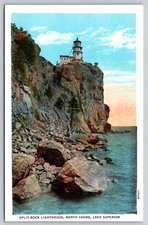 Postcard Minnesota Split Rock Lighthouse North Shore Lake Superior picture