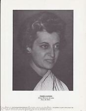 Indira Gandhi Prime Minister India Vintage Portrait Gallery Poster Photo Print picture