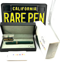 OMAS ITALIA 90 Fountain Pen  GREEN 18K Fine FLEX nib Year 1990 NEW picture