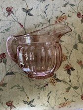 Vintage Heisey Glass Pink Flamingo Pitcher c.1930 picture