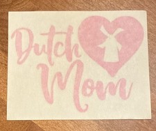 DUTCH Bros VINTAGE Rare STICKER Mother’s DAY Mom HOT PINK Windmill HEART DECAL picture
