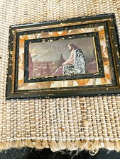Vintage Ornate Frame Lithograph of Jesus in the Garden of Olives 5x7 picture
