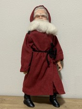 Vintage Faye Pilgrim Signed Old World Santa Doll Artist Made Porcelain 16