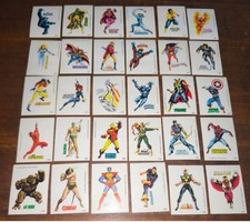1980 Marvel Superheroes Terrabusi. Complete set of 30 sticker cards. Original picture