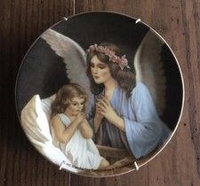 Vintage Guardian Angel Collectible Plate Sample? Germany? RARE LOOK  picture