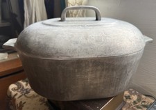 Vintage Magnalite GHC Oval Roaster w/ Lid (NO Trivet) 8 Quart USA 8 Quarts. picture