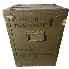 Vintage Nielsen Hardware Hartford Military Metal Case Set Transport Storage No 2 picture