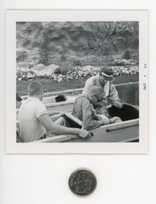 Vintage 1959 DISNEYLAND photo / Boat Ride Attendant Finds Contraband on Your Son picture