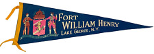 VTG Fort William Henry Lake George, N.Y. Pennant Flag Blue Yellow 26