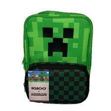 Minecraft Creeper Rectangle Bag Crossbody 8 Can Igloo Cooler NWT picture