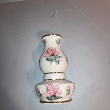 Wall pocket vase 7”/ 22kt gold trim/ floral design/China picture