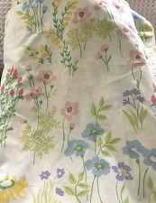 Vintage 70's Utica JP Stevens Full Flat Sheet Floral Design 