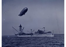 1924 USS Shenandoah Airship Tender USS Patoka Newport RI WWI Glass Negative OOAK picture