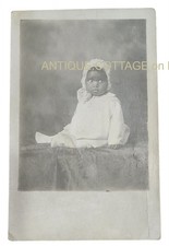 antique AFRICAN AMERICAN cute BABY PHOTO rppc Evelyn Saddler to Delilah Ozell picture