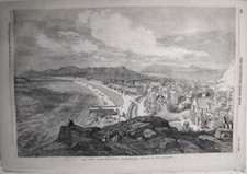 1855 The new bathing-place, Llandudno, North Wales.  Original print. picture