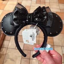Authentic 2024 Disney pirates of the caribbean black Minnie mouse ears Headband picture