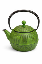Joyce Chen Cast Iron Teapot 18oz Green Tetsubin w/ Infuser Japan picture