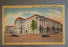 Postcard 1940s New Post Office Dept Washington DC Linen Curteich Unused picture