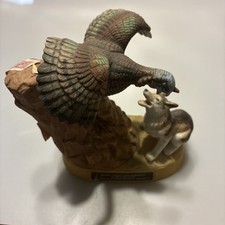 USED Wild Turkey & Coyote No. 10 Limited Edition Porcelain Decanter MISSING BOX picture