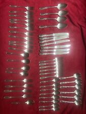 Oneida Community  White Orchid Silverplate 50 Pc Flatware Set picture