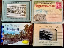 Vintage 1940s-1960s Travel Lot of 4 Postcard Folder Souvenirs picture