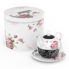 London Boutique Japanese Ceramic Tea Black 3 inches Vintage Bamboo Handle picture