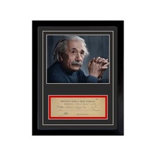 Albert Einstein Signed Cancelled Check Framed Display picture