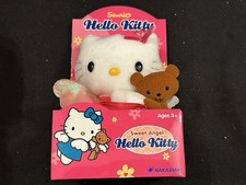 VTG Rare New With Box Sanrio Hello Kitty Holding A Teddy Bear Sweet Angel Plush picture