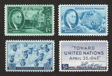 OLD 1940's WWll US stamps WW2 franklin d roosevelt FDR memorial, navy etc. MINT picture