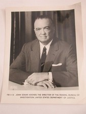John Edgar Hoover Director of The FBI press 8 x 10 photo  picture
