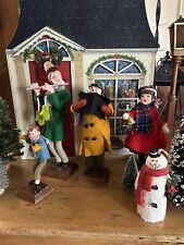 Simpich Carolers, Bell Ringer 11 Inches tall, Fat Man, Flute, Boy With Snowball. picture