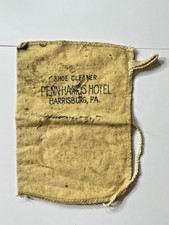 Vintage 1930s - Penn Harris Hotel - Harrisburg, Pa Shoe Cleaner Bag (6in X 4in) picture