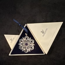 Vintage Swarovski 1999 Crystal Snowflake Ornament Box & Papers picture