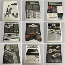 '70s Audio Cassette Players & Tapes Vintage Magazine Print Ads - Lot of 10+ picture
